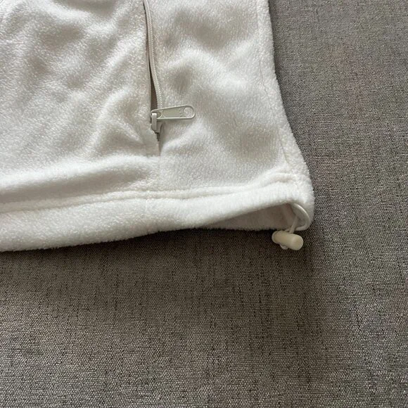 Columbia Full Zip Up Jacket Fleece Women Small White Pockets Outdoor Lightweight - Picture 6 of 11